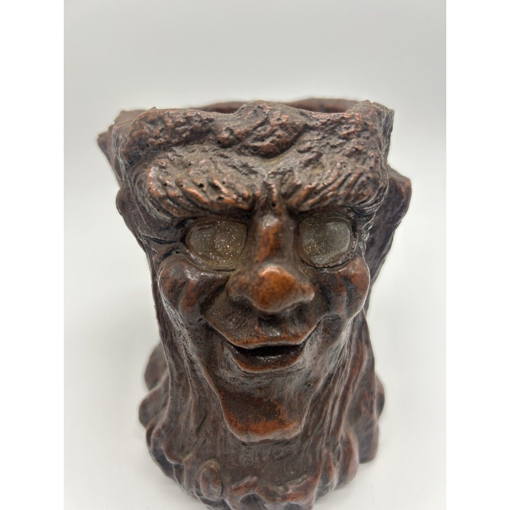 Vtg Jason Christoble Matchless Grove Tree Wizard Glass Eye Candle Holder 1975